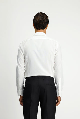  Beyaz Uzun Kol Slim Fit Dar Kesim Klasik Pamuk Gömlek