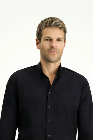  Koyu Lacivert Techno-Line Uzun Kol Slim Fit Dar Kesim Likralı Gömlek