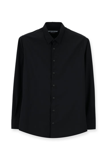 Koyu Lacivert Techno-Line Uzun Kol Slim Fit Dar Kesim Likralı Gömlek