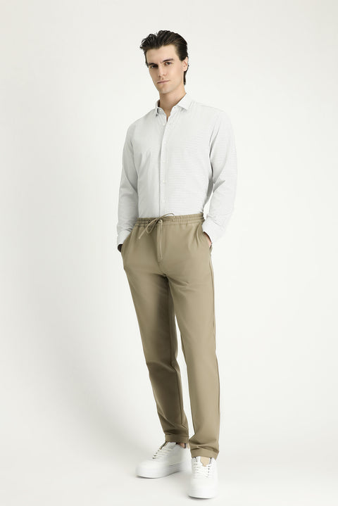 Siyah Uzun Kol Slim Fit Dar Kesim Desenli Pamuklu Kolay Ütülenebilir Düğmeli Yaka Gömlek