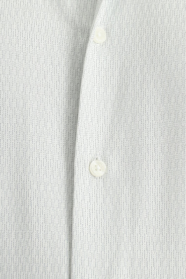 Açık Gri Uzun Kol Slim Fit Dar Kesim Desenli Pamuklu Kolay Ütülenebilir Düğmeli Yaka Gömlek