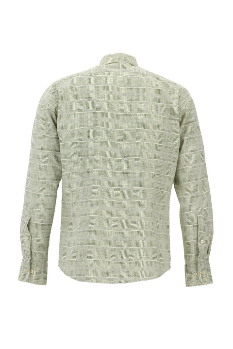 Açık Haki Uzun Kol Slim Fit Dar Kesim Gömlek