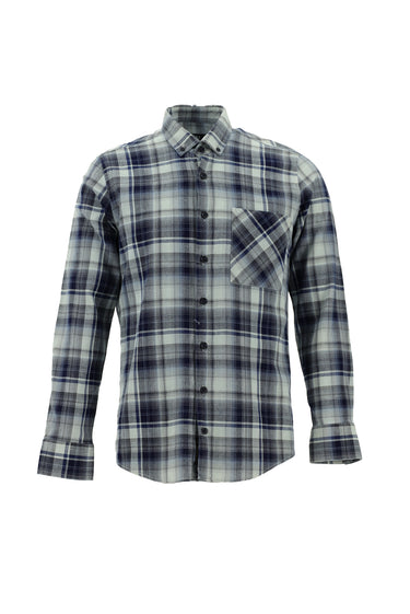 İndigo Uzun Kol Ekose Slim Fit Dar Kesim Pamuk Düğmeli Yaka Gömlek