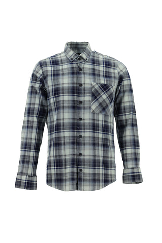  İndigo Uzun Kol Ekose Slim Fit Dar Kesim Pamuk Düğmeli Yaka Gömlek