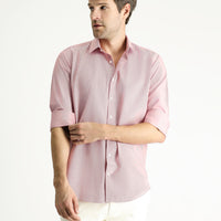 Bayrak Kırmızı Uzun Kol Klasik Çizgili Pamuklu Kolay Ütülenebilir Gömlek