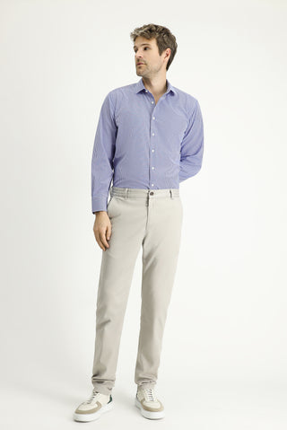  Lacivert Uzun Kol Regular Fit Ekose Pamuklu Kolay Ütülenebilir Gömlek