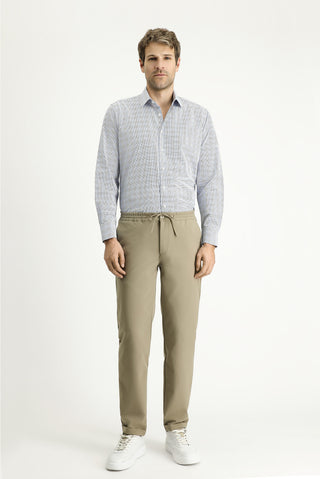  Lacivert Uzun Kol Regular Fit Ekose Pamuklu Kolay Ütülenebilir Gömlek