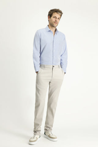  Mavi Uzun Kol Regular Fit Ekose Pamuklu Kolay Ütülenebilir Gömlek