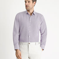 Açık Kırmızı Uzun Kol Regular Fit Ekose Pamuklu Kolay Ütülenebilir Gömlek