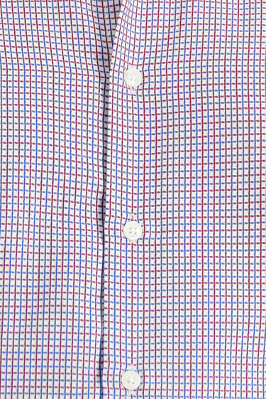 Açık Kırmızı Uzun Kol Regular Fit Ekose Pamuklu Kolay Ütülenebilir Gömlek