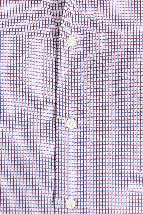 Açık Kırmızı Uzun Kol Regular Fit Ekose Pamuklu Kolay Ütülenebilir Gömlek