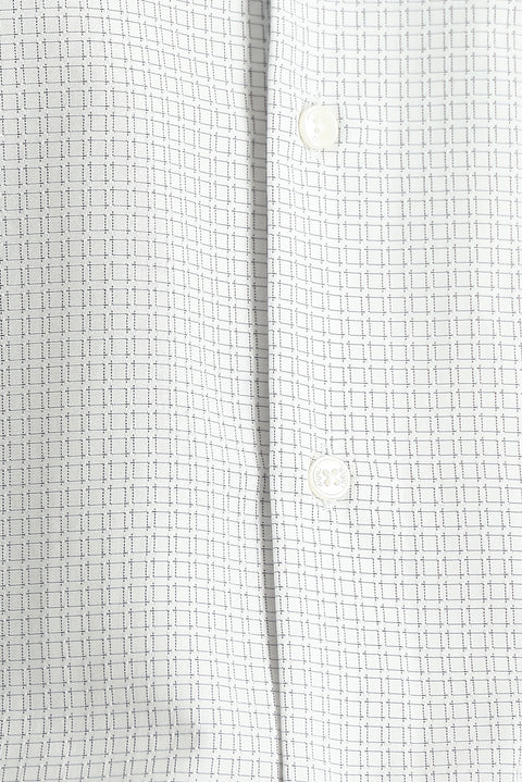 Siyah Uzun Kol Regular Fit Desenli Pamuklu Kolay Ütülenebilir Gömlek