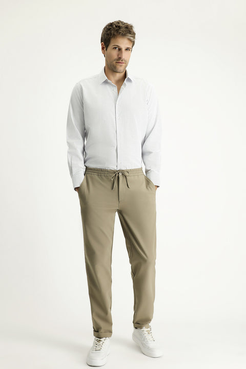 Koyu Lacivert Uzun Kol Regular Fit Desenli Pamuklu Kolay Ütülenebilir Gömlek