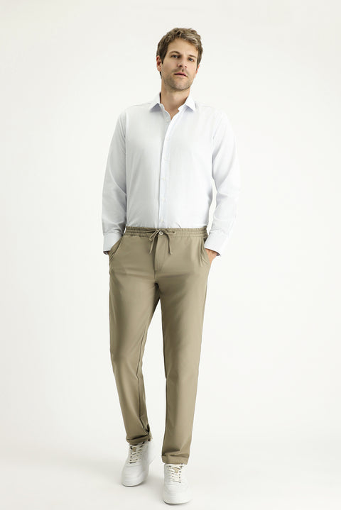 Mavi Uzun Kol Regular Fit Desenli Pamuklu Kolay Ütülenebilir Gömlek