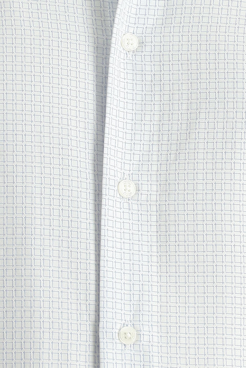 Mavi Uzun Kol Regular Fit Desenli Pamuklu Kolay Ütülenebilir Gömlek