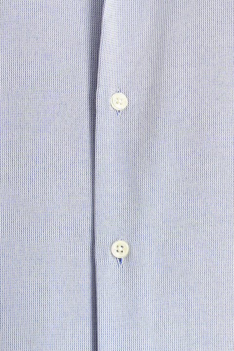 Mavi Kısa Kol Regular Fit Desenli Pamuklu Gömlek