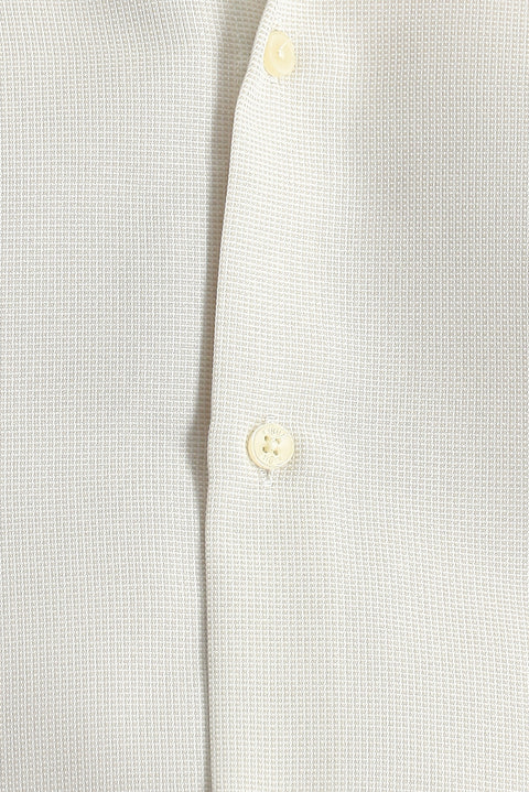 Koyu Bej Kısa Kol Regular Fit Desenli Pamuklu Kolay Ütülenebilir Düğmeli Yaka Gömlek