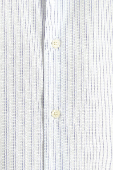White Short Sleeve Regular Fit Patterned Cotton Easy-Iron Shirt