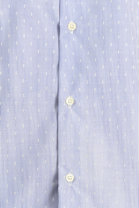 Koyu Mavi  Kısa Kol Regular Fit Desenli Pamuklu Kolay Ütülenebilir Gömlek