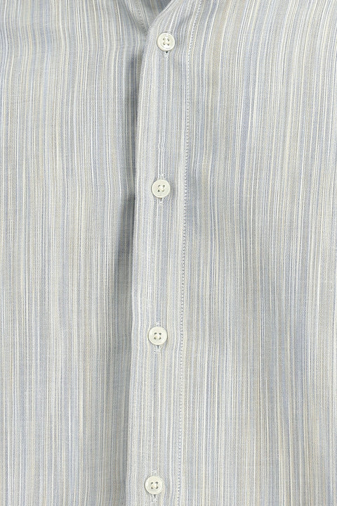 Açık Vizon Kısa Kol Regular Fit Desenli Spor Düğmeli Yaka Pamuk Gömlek