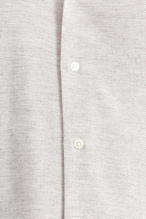 Mürdüm Kısa Kol Regular Fit Desenli Spor Pamuklu Gömlek