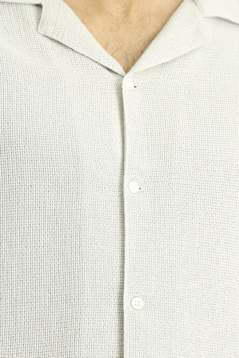 Taş Kısa Kol Regular Fit Desenli Pamuklu Kolay Ütülenebilir Gömlek