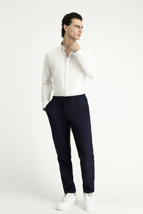 Beyaz Uzun Kol Slim Fit Dar Kesim Klasik Pamuklu Gömlek