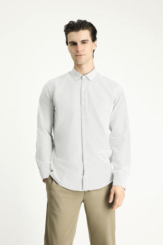  Siyah Uzun Kol Slim Fit Dar Kesim Çizgili Pamuklu Kolay Ütülenebilir Düğmeli Yaka Gömlek