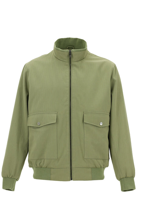 Medium Khaki Seasonal Stand-Up Collar Jacket