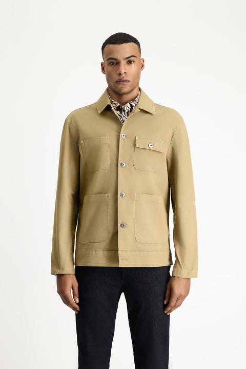 Açık Bej Oversize Mevsimlik Spor Pamuklu Ceket Mont