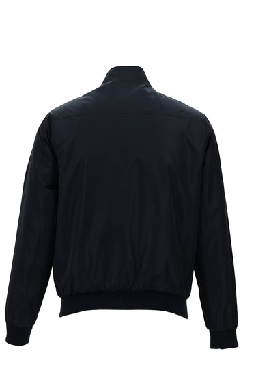 Koyu Lacivert Ribanalı Mevsimlik Spor Bomber Ceket Mont