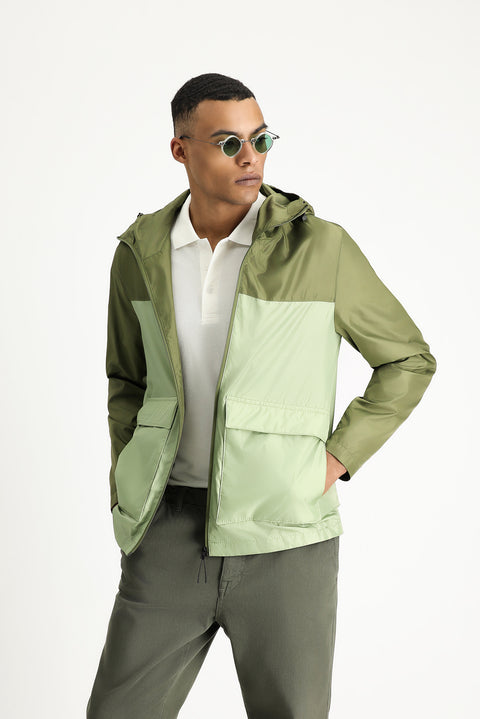 Orta Haki Mevsimlik Kapüşonlu Spor Mont