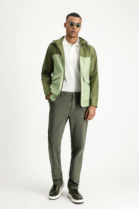 Orta Haki Mevsimlik Kapüşonlu Spor Mont