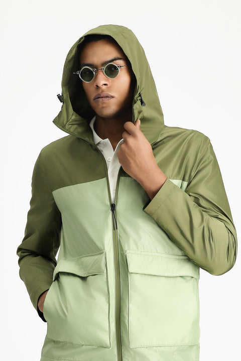Orta Haki Mevsimlik Kapüşonlu Spor Mont