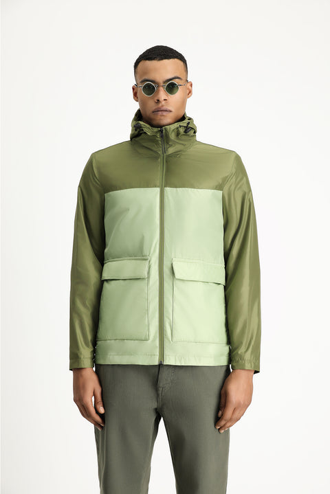 Orta Haki Mevsimlik Kapüşonlu Spor Mont
