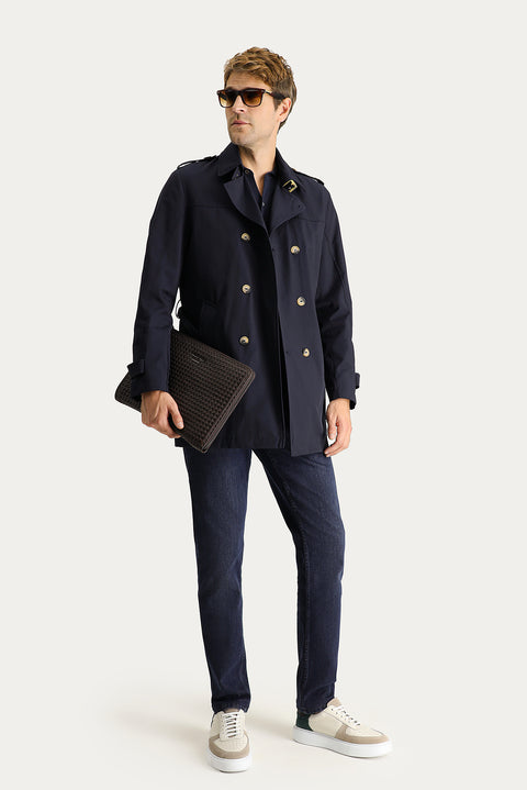 Orta Lacivert Pardösü & Trençkot