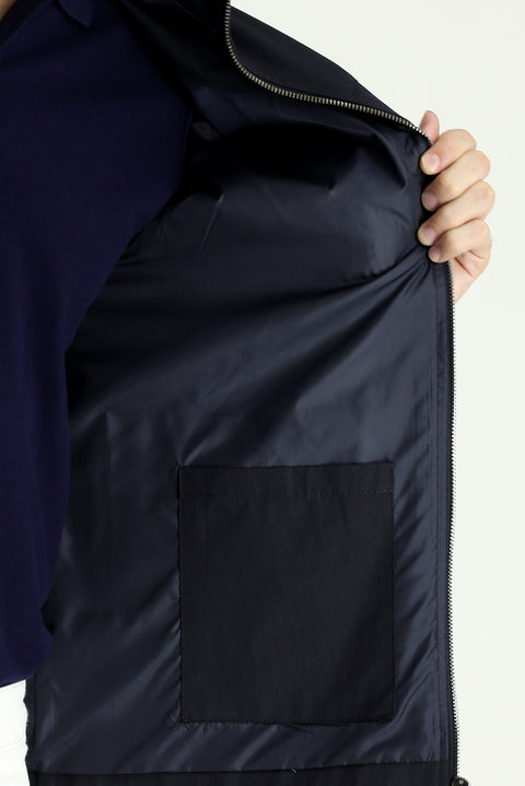 Koyu Lacivert Pamuklu Utility/Safari Cepli Yelek