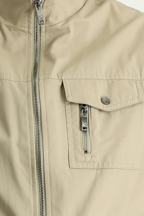 Açık Bej Pamuklu Utility/Safari Cepli Yelek