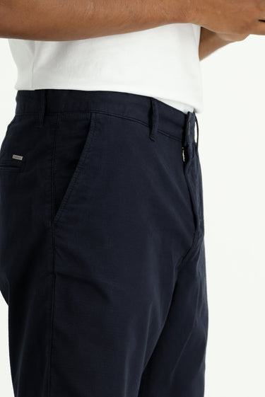 Koyu Lacivert Regular Fit Pamuklu Bermuda Şort