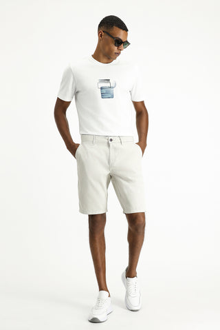  Taş 6 Drop Regular Fit Standart Kesim Pamuklu Bermuda Şort