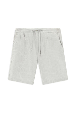  Aç?k Gri 7 Drop Slim Fit Dar Kesim Beli Lastikli ?pli Pamuk Bermuda ?ort-Ki??l?