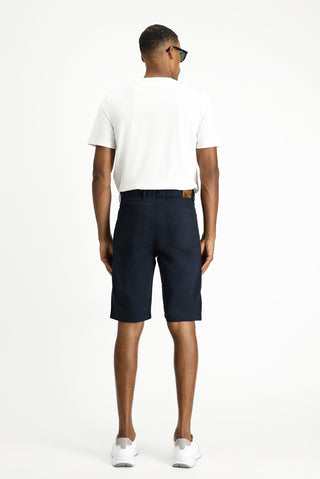  Koyu Lacivert 6 Drop Regular Fit Standart Kesim Pamuklu Bermuda Şort