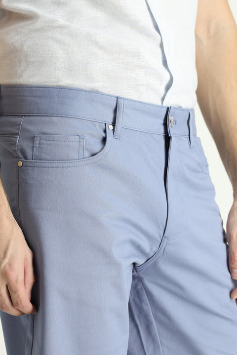 Havacı Mavi 4 Drop Relaxed Fit Rahat Kesim Bermuda Şort