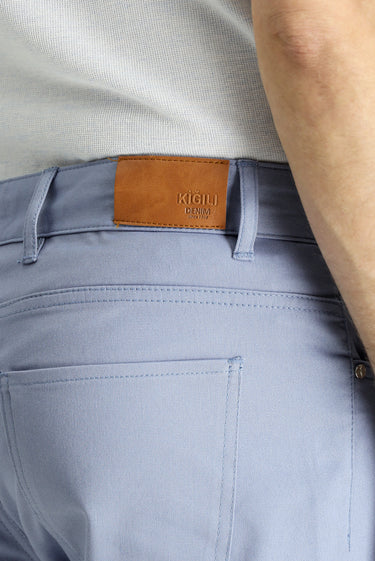 Havacı Mavi Relaxed Fit Rahat Kesim Bermuda Şort