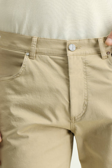  Açık Bej Relaxed Fit Rahat Kesim Bermuda Şort