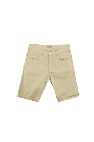 Orta Bej 4 Drop Relaxed Fit Rahat Kesim Pamuklu Bermuda Şort