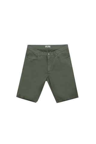  Orta Haki 4 Drop Relaxed Fit Rahat Kesim Bermuda Şort