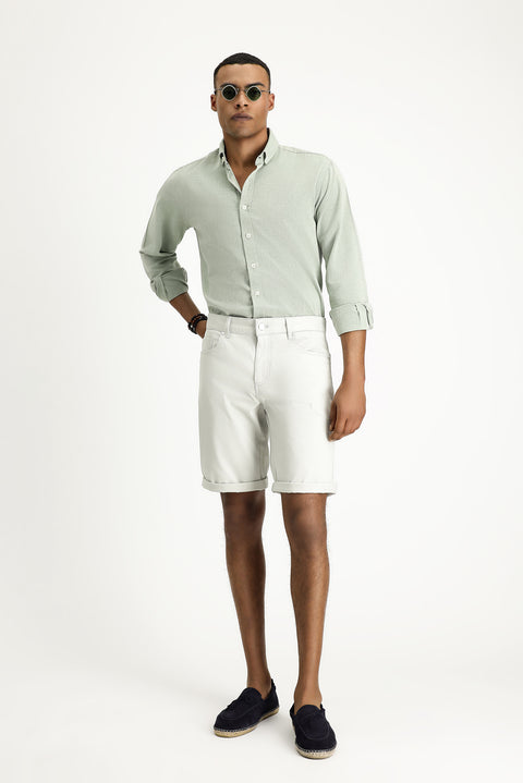Taş Regular Fit Standart Kesim Pamuklu Bermuda Şort