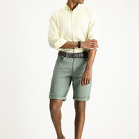 Çağla Yeşili 4 Drop Relaxed Fit Rahat Kesim Bermuda Şort