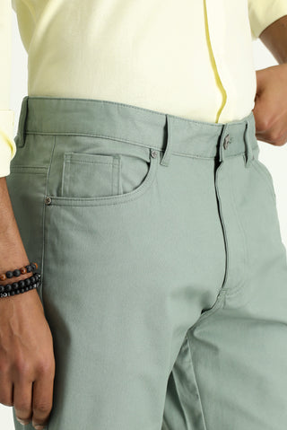  Çağla Yeşili 6 Drop Regular Fit Standart Kesim Pamuklu Bermuda Şort
